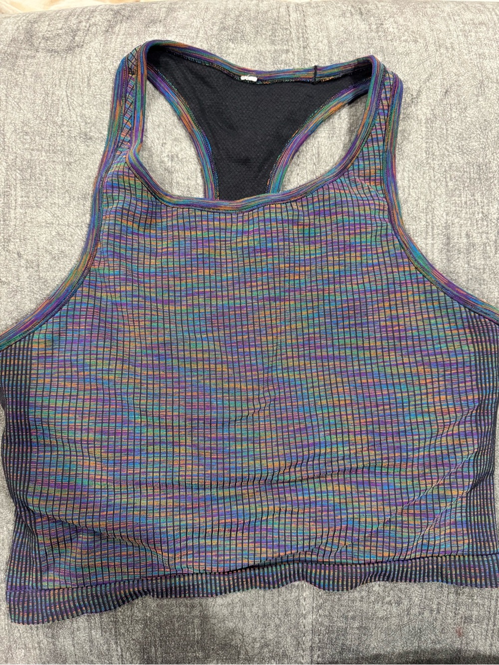Women's Multicolor Ribbed Racerback